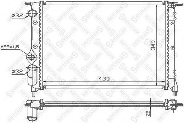 STELLOX 1026204SX Радиатор, охлаждение двигателя