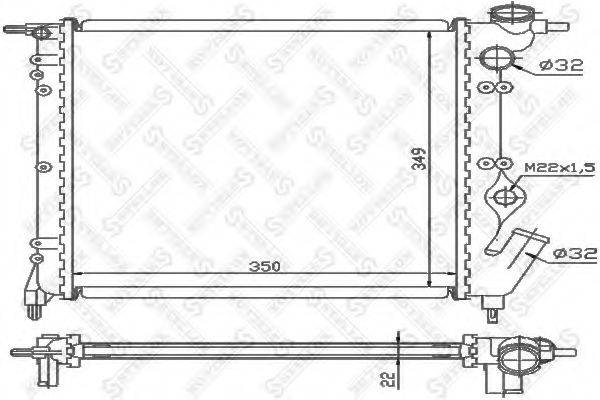 STELLOX 1026205SX Радиатор, охлаждение двигателя