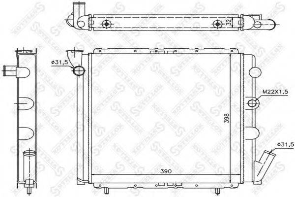 STELLOX 1026206SX Радиатор, охлаждение двигателя