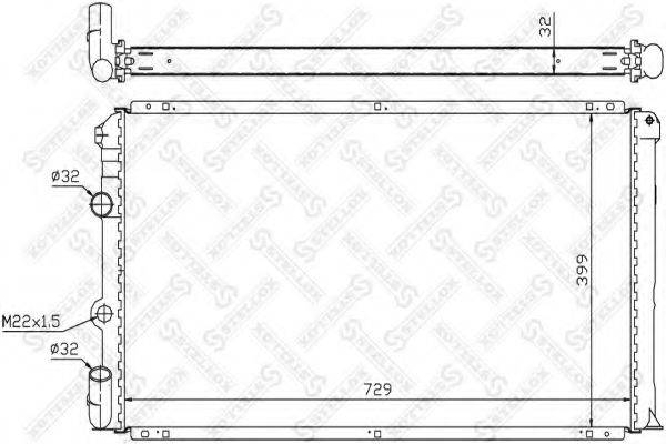 STELLOX 1026208SX Радиатор, охлаждение двигателя