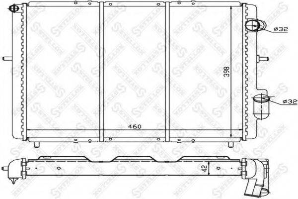 STELLOX 1026209SX Радиатор, охлаждение двигателя