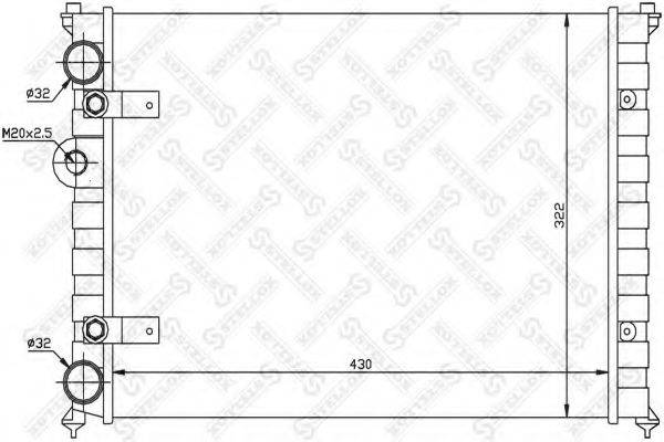 STELLOX 1026221SX Радиатор, охлаждение двигателя
