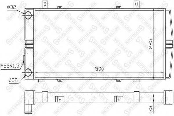 STELLOX 1026240SX Радиатор, охлаждение двигателя