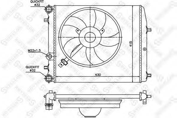 STELLOX 1026241SX Радиатор, охлаждение двигателя