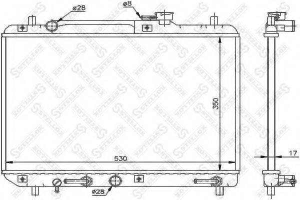 STELLOX 1026261SX Радиатор, охлаждение двигателя