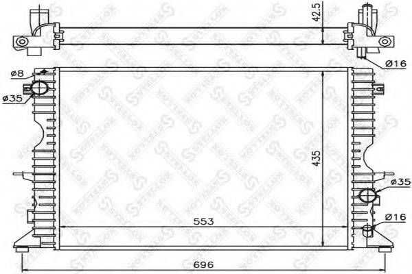 STELLOX 1026284SX Радиатор, охлаждение двигателя