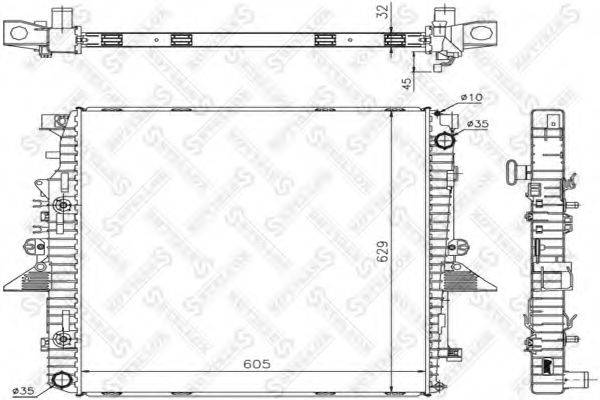 STELLOX 1026290SX Радиатор, охлаждение двигателя