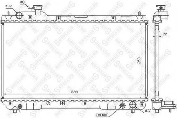 STELLOX 1026300SX Радиатор, охлаждение двигателя