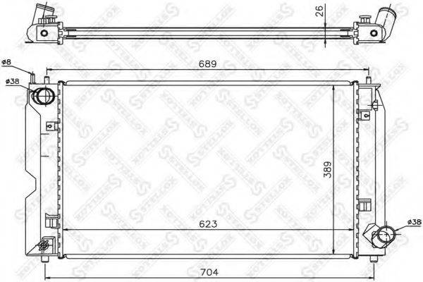 STELLOX 1026308SX Радиатор, охлаждение двигателя