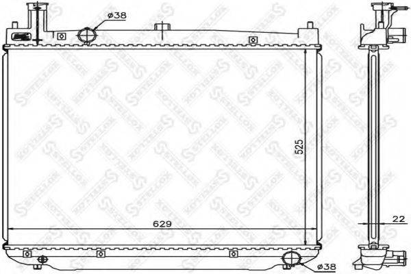 STELLOX 1026310SX Радиатор, охлаждение двигателя