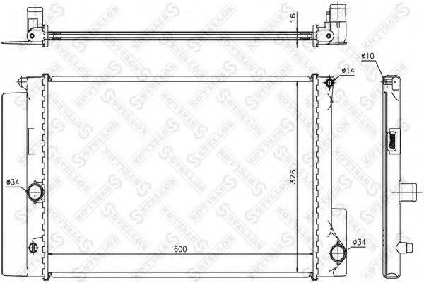 STELLOX 1026361SX Радиатор, охлаждение двигателя