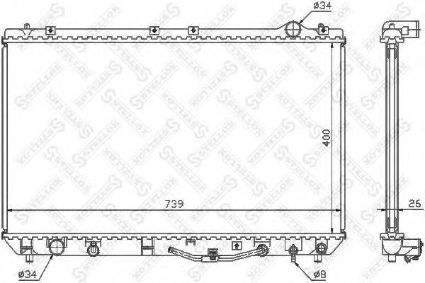 STELLOX 1026374SX Радиатор, охлаждение двигателя