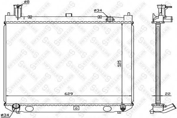 STELLOX 1026397SX Радиатор, охлаждение двигателя