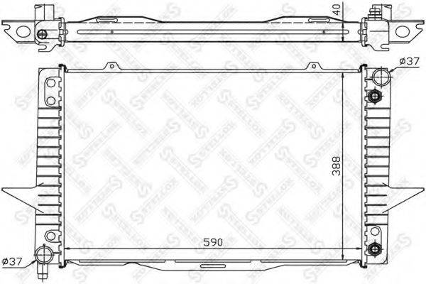 STELLOX 1026451SX Радиатор, охлаждение двигателя