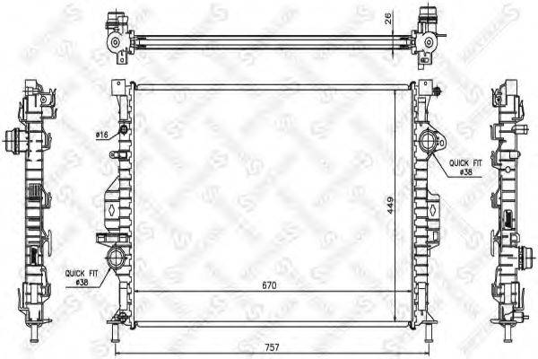 STELLOX 1026464SX Радиатор, охлаждение двигателя