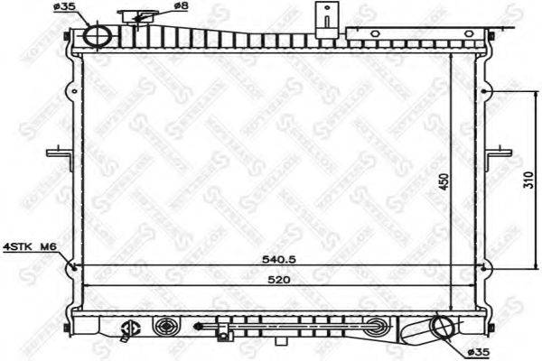 STELLOX 1026477SX Радиатор, охлаждение двигателя