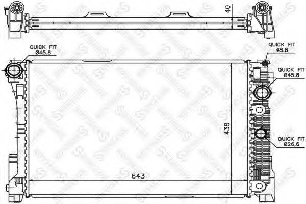 STELLOX 1026556SX Радиатор, охлаждение двигателя