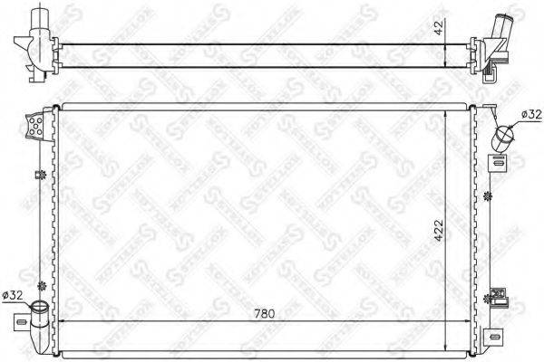 STELLOX 1026567SX Радиатор, охлаждение двигателя