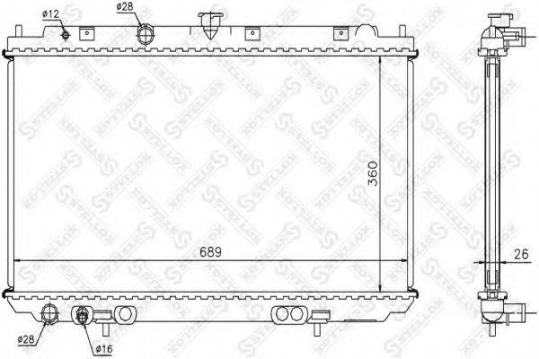 STELLOX 1026579SX Радиатор, охлаждение двигателя