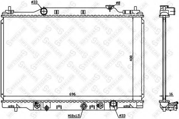 STELLOX 1026665SX Радиатор, охлаждение двигателя