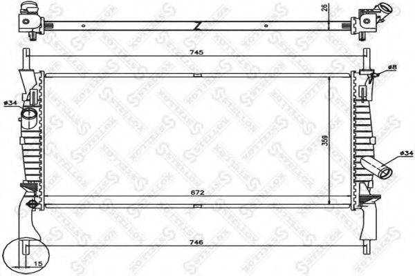 STELLOX 1026751SX Радиатор, охлаждение двигателя