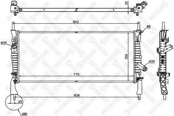 STELLOX 1026752SX Радиатор, охлаждение двигателя