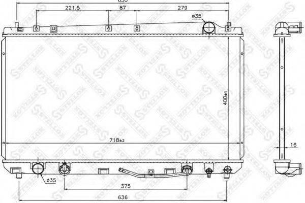 STELLOX 1026779SX Радиатор, охлаждение двигателя