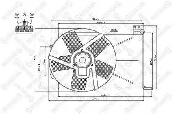 STELLOX 2999052SX Вентилятор, охлаждение двигателя