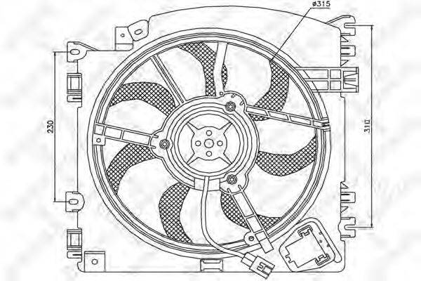 STELLOX 2999227SX Вентилятор, охлаждение двигателя
