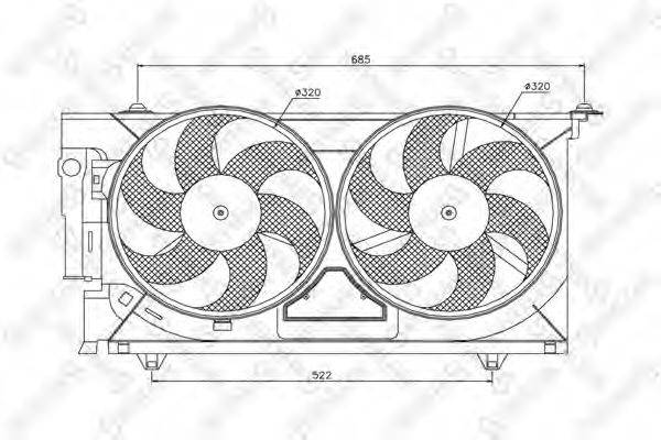 STELLOX 2999287SX Вентилятор, охлаждение двигателя