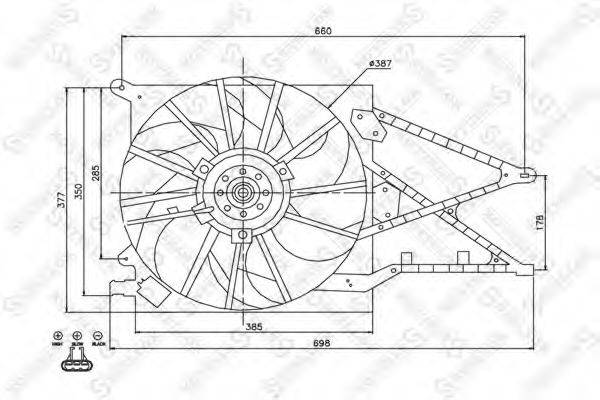 STELLOX 2999309SX Вентилятор, охлаждение двигателя