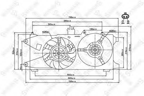 STELLOX 2999397SX Вентилятор, охлаждение двигателя