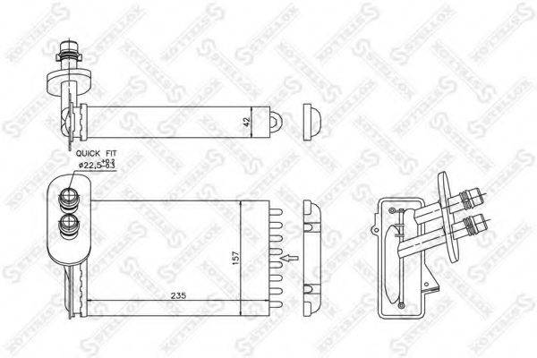 STELLOX 1035017SX Теплообменник, отопление салона