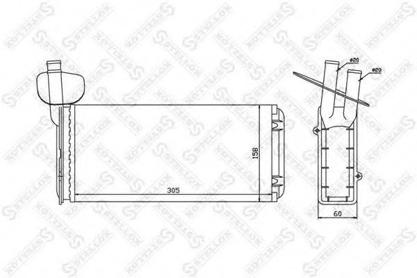 STELLOX 1035020SX Теплообменник, отопление салона