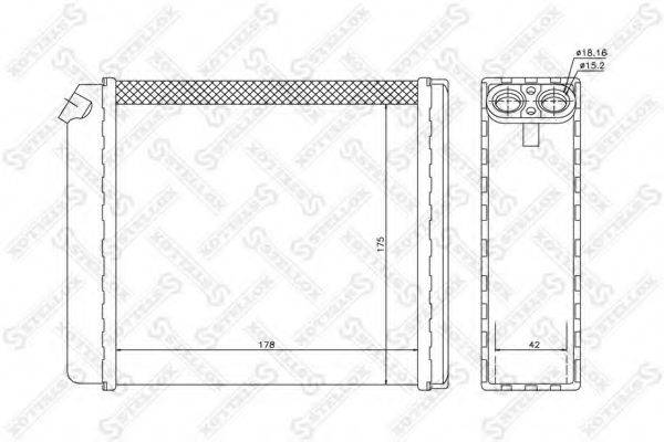 STELLOX 1035058SX Теплообменник, отопление салона