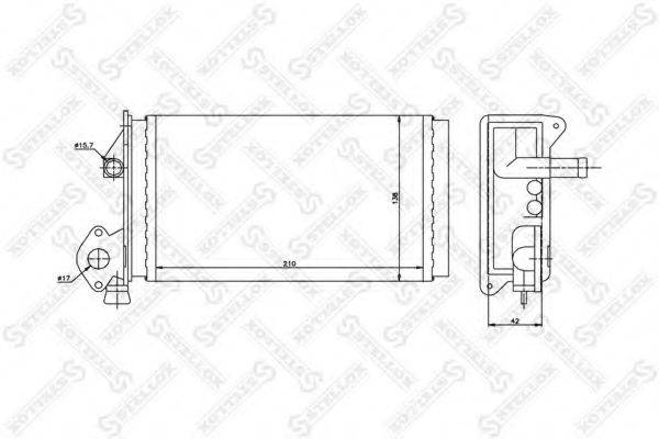 STELLOX 1035063SX Теплообменник, отопление салона