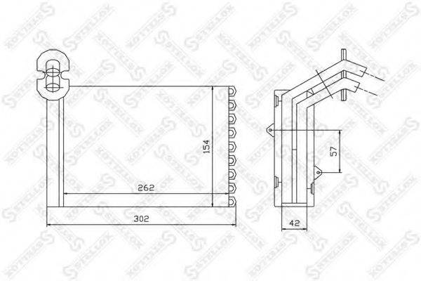 STELLOX 1035075SX Теплообменник, отопление салона