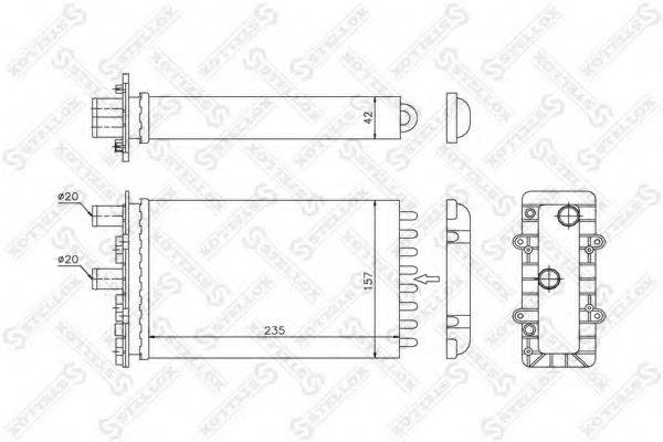 STELLOX 1035079SX Теплообменник, отопление салона