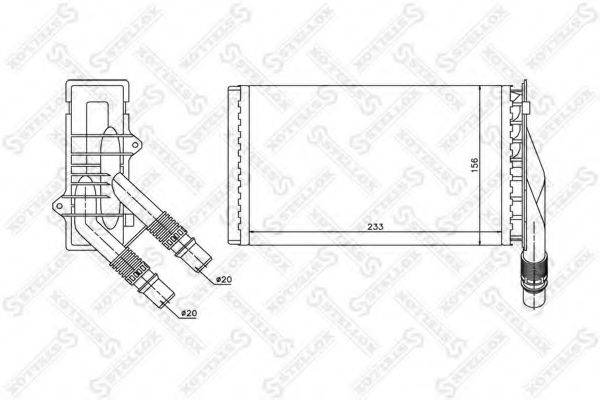 STELLOX 1035107SX Теплообменник, отопление салона