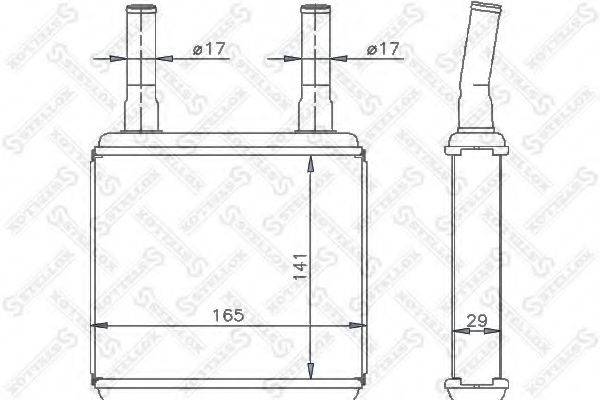 STELLOX 1035113SX Теплообменник, отопление салона