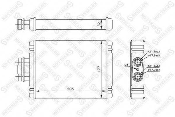 STELLOX 1035114SX Теплообменник, отопление салона