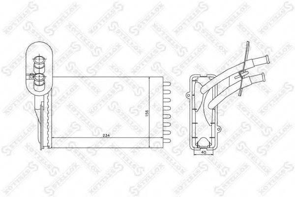 STELLOX 1035116SX Теплообменник, отопление салона