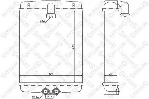 STELLOX 1035120SX Теплообменник, отопление салона