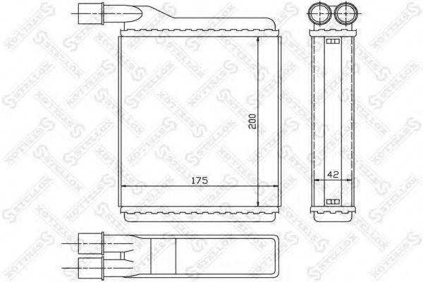 STELLOX 1035125SX Теплообменник, отопление салона