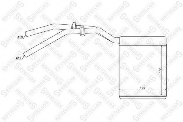 STELLOX 1035137SX Теплообменник, отопление салона