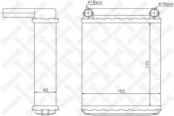 STELLOX 1035139SX Теплообменник, отопление салона