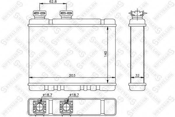 STELLOX 1035141SX Теплообменник, отопление салона