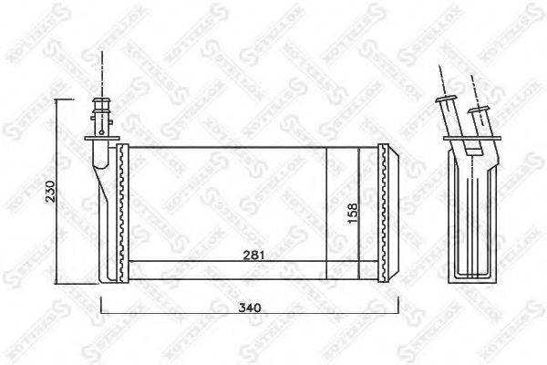 STELLOX 1035148SX Теплообменник, отопление салона