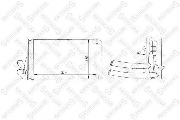 STELLOX 1035150SX Теплообменник, отопление салона