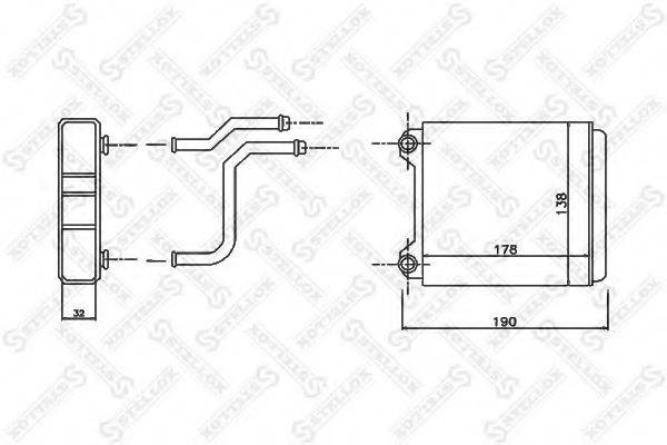 STELLOX 1035151SX Теплообменник, отопление салона